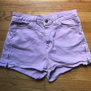American Apparel High-Waisted Side Zip Shorts
